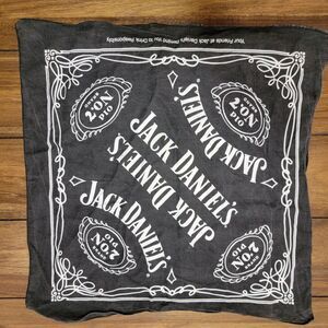 Jack Daniels Black Handkerchief Standard Logo - 20" X 21"
